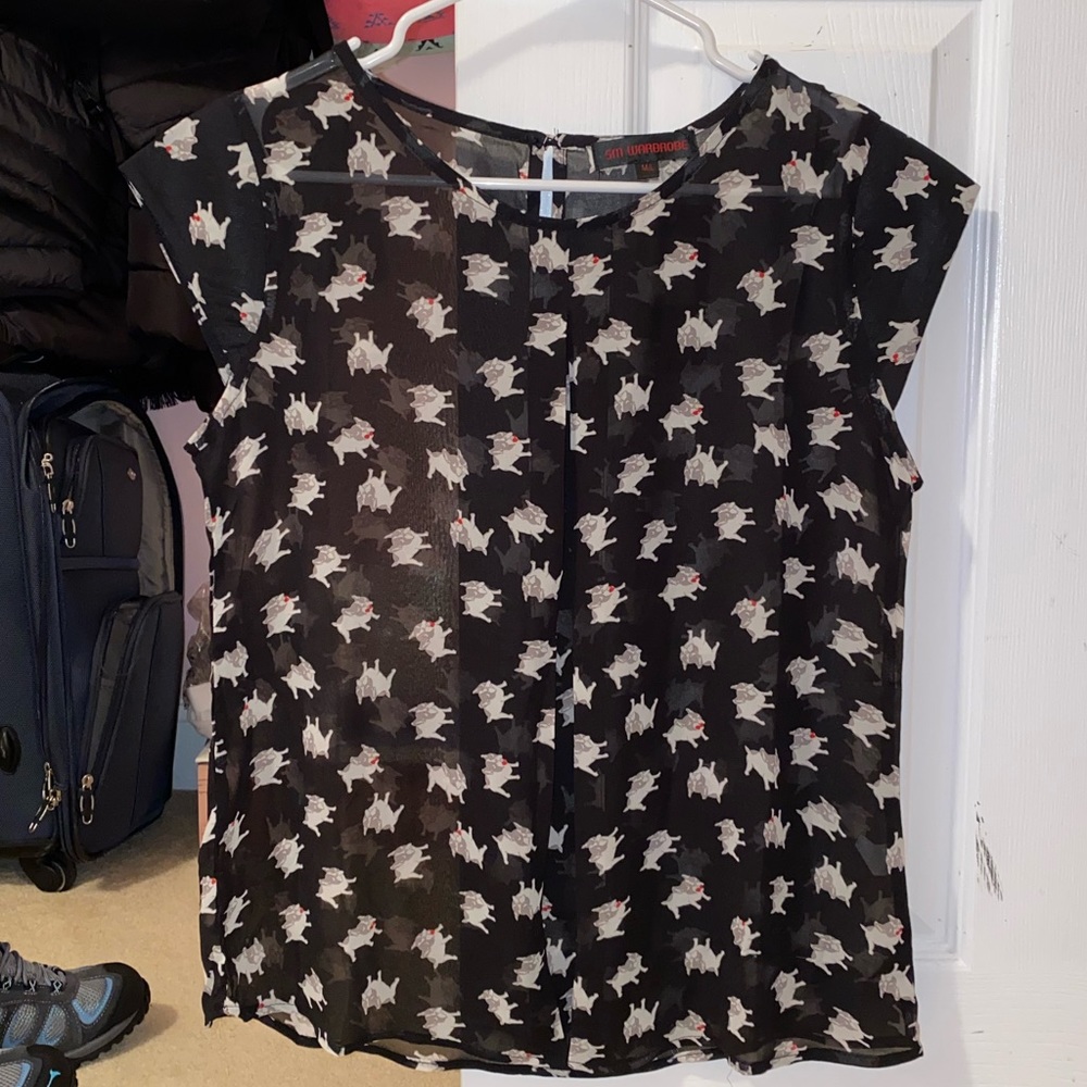 sm wardrobe NWT frenchie/french bulldog blouse